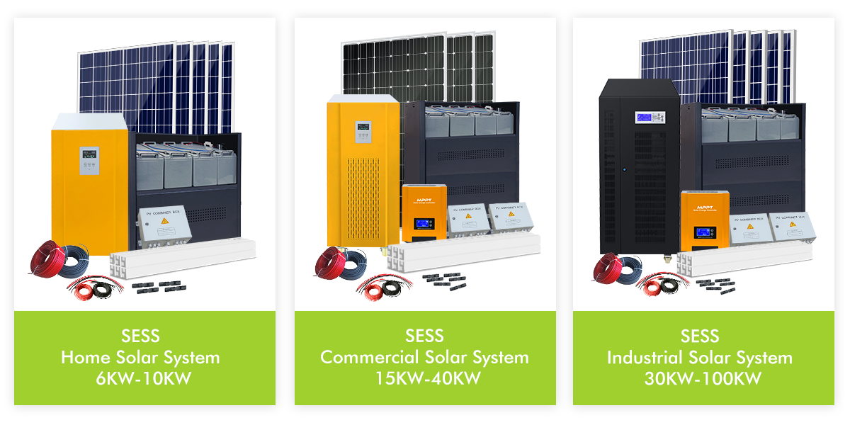 6KW-100KW Off Grid Solar System For Home Commerce Industry Use